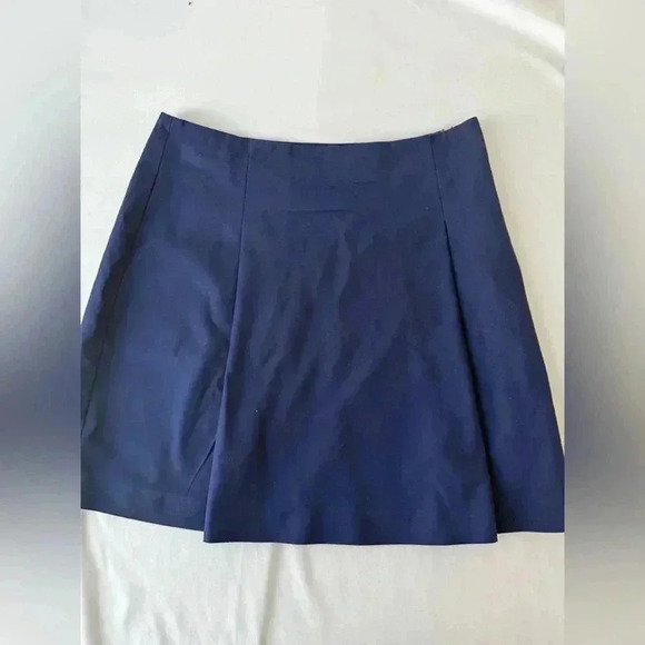 Lauren Ralph Lauren navy pleated A-line mini skirt 10 - Picture 8 of 8